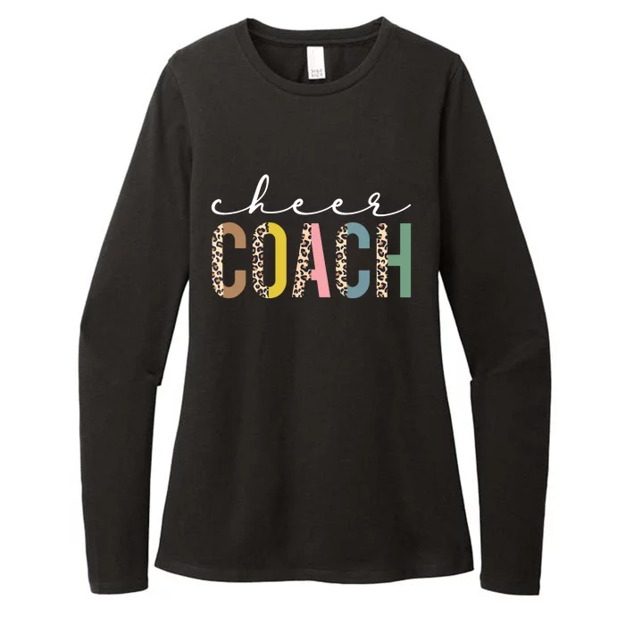 Cheer Coach Leopard Best Cheer Coach Ever Cheerleader Mom Womens CVC Long Sleeve Shirt