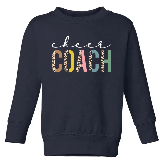 Cheer Coach Leopard Best Cheer Coach Ever Cheerleader Mom Toddler Sweatshirt