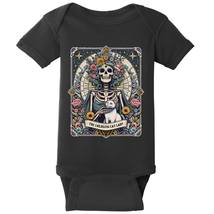 Childless Cat Lady Tarot Card Baby Bodysuit