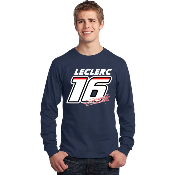 Cool Charles Leclerc 16 F1 Racing Tall Long Sleeve T-Shirt