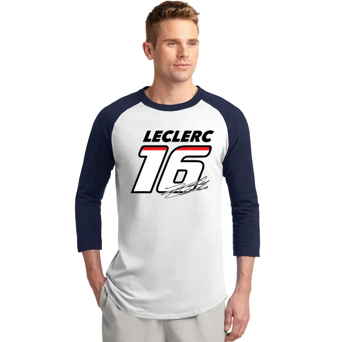 Cool Charles Leclerc 16 F1 Racing Baseball Sleeve Shirt