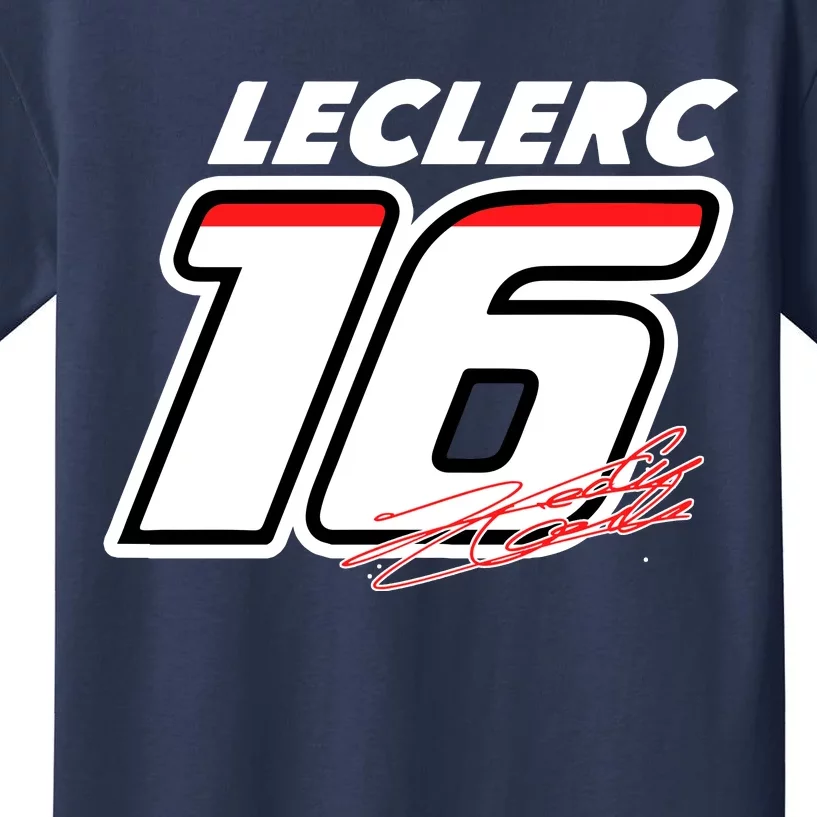 Cool Charles Leclerc 16 F1 Racing Kids T-Shirt