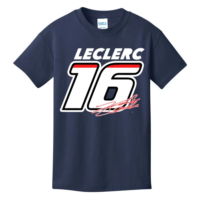 Cool Charles Leclerc 16 F1 Racing Kids T-Shirt