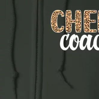 Cheer Coach Leopard Cheerleading Coach Full Zip Hoodie