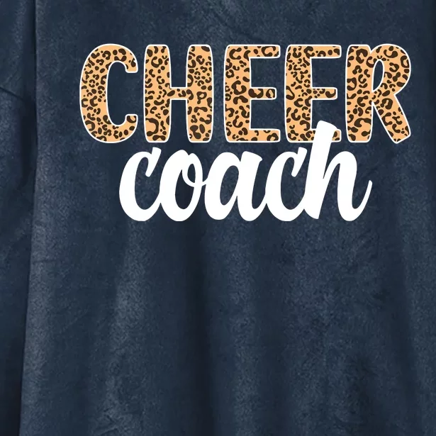 Cheer Coach Leopard Cheerleading Coach Hooded Wearable Blanket