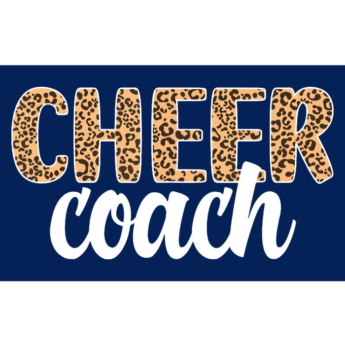 Cheer Coach Leopard Cheerleading Coach Bumper Sticker