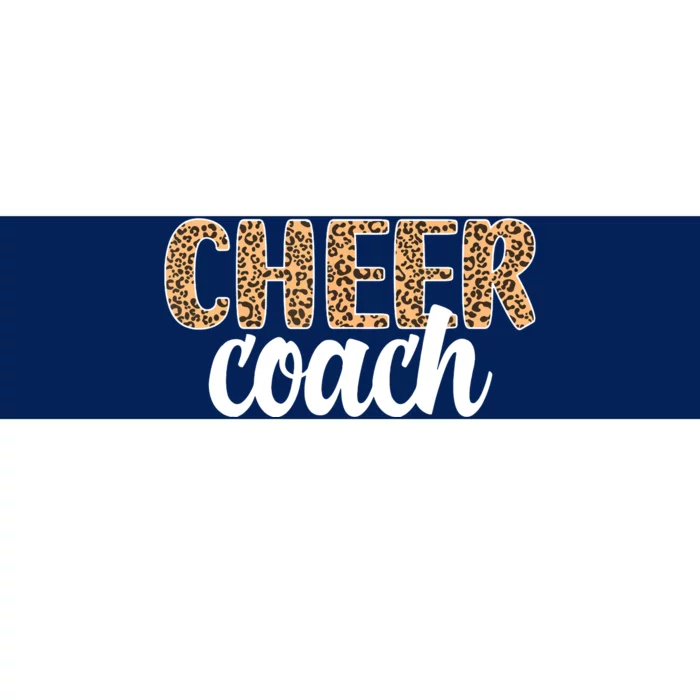 Cheer Coach Leopard Cheerleading Coach Bumper Sticker