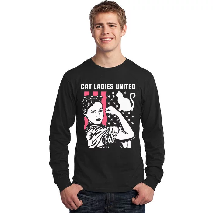 Childless Cat Lady For Cat Mom Women Cat Ladies Tall Long Sleeve T-Shirt