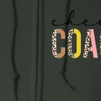 Cheer Coach Leopard Cheerleading Props Cute Cheer For Coach Full Zip Hoodie