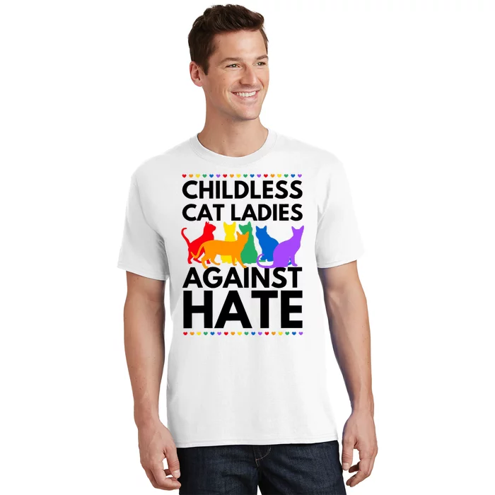 Childless Cat Ladies Against Hate Vote For Kamala Harris T-Shirt