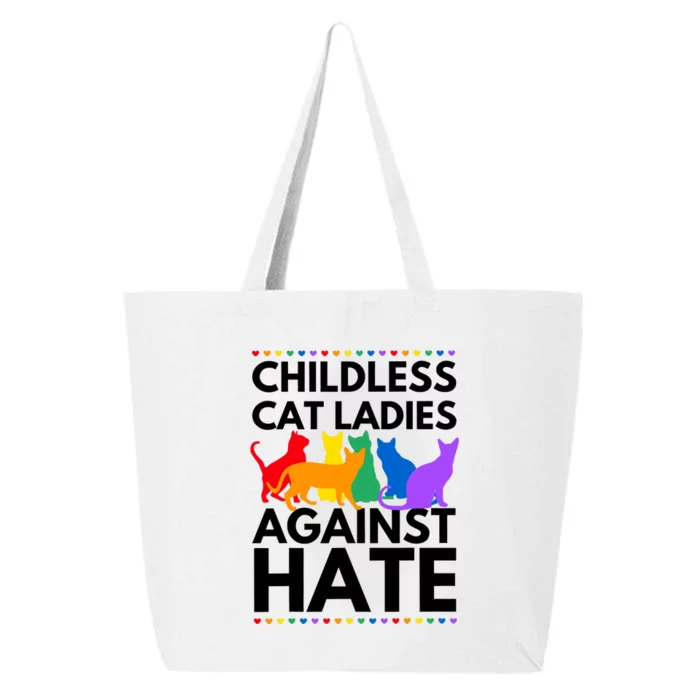 Childless Cat Ladies Against Hate Vote For Kamala Harris 25L Jumbo Tote