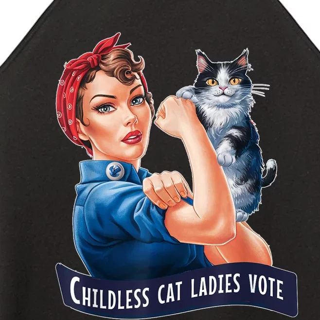 Childless Cat Ladies Vote Rosie The Riveter Women’s Perfect Tri Rocker Tank