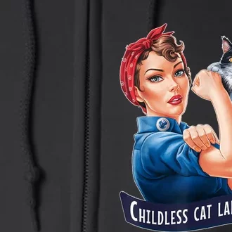 Childless Cat Ladies Vote Rosie The Riveter Full Zip Hoodie