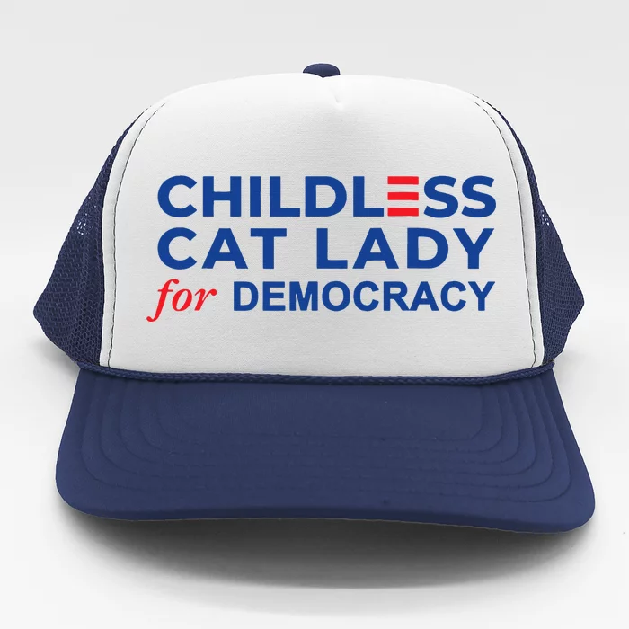 Childless Cat Lady For Democracy Voting Election 2024 Usa Trucker Hat