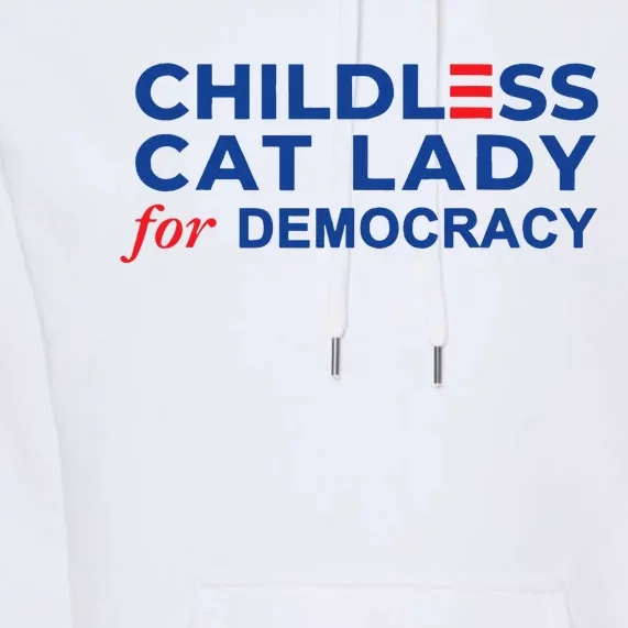 Childless Cat Lady For Democracy Voting Election 2024 Usa Premium Hoodie