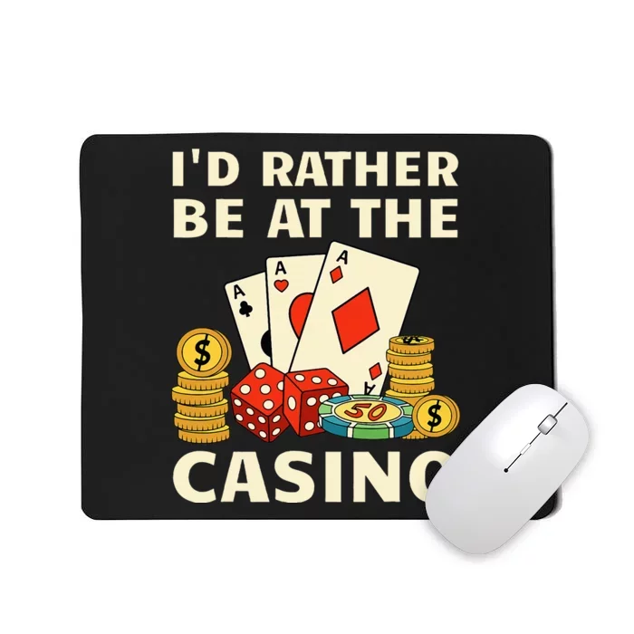 Cool Casino Lover Art For Women Casino Gambling Gambler Mousepad