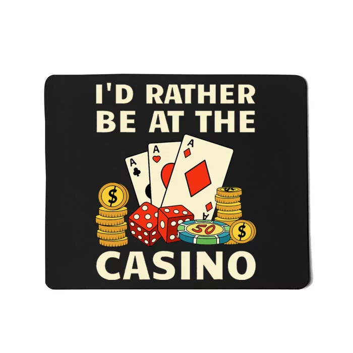 Cool Casino Lover Art For Women Casino Gambling Gambler Mousepad