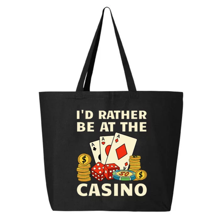 Cool Casino Lover Art For Women Casino Gambling Gambler 25L Jumbo Tote