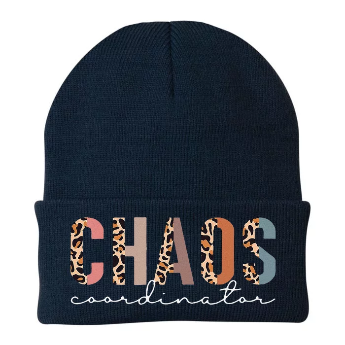 Chaos Coordinator Leopard Knit Cap Winter Beanie