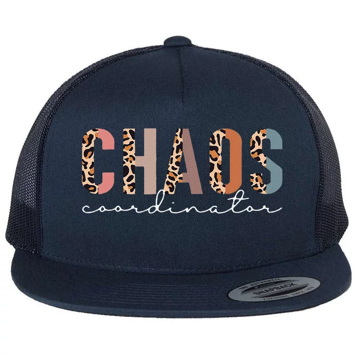 Chaos Coordinator Leopard Flat Bill Trucker Hat