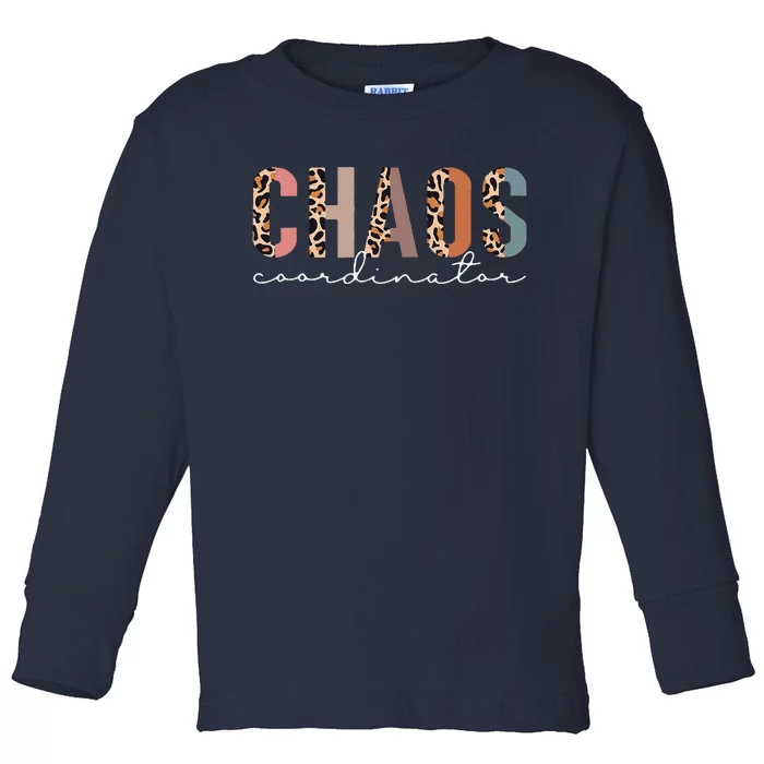 Chaos Coordinator Leopard Toddler Long Sleeve Shirt