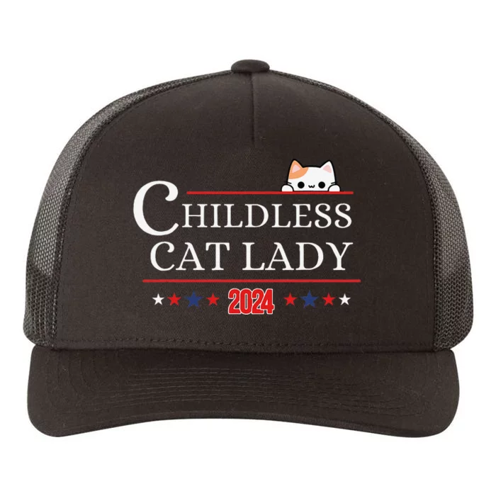 Childless Cat Lady 2024 Gift Yupoong Adult 5-Panel Trucker Hat