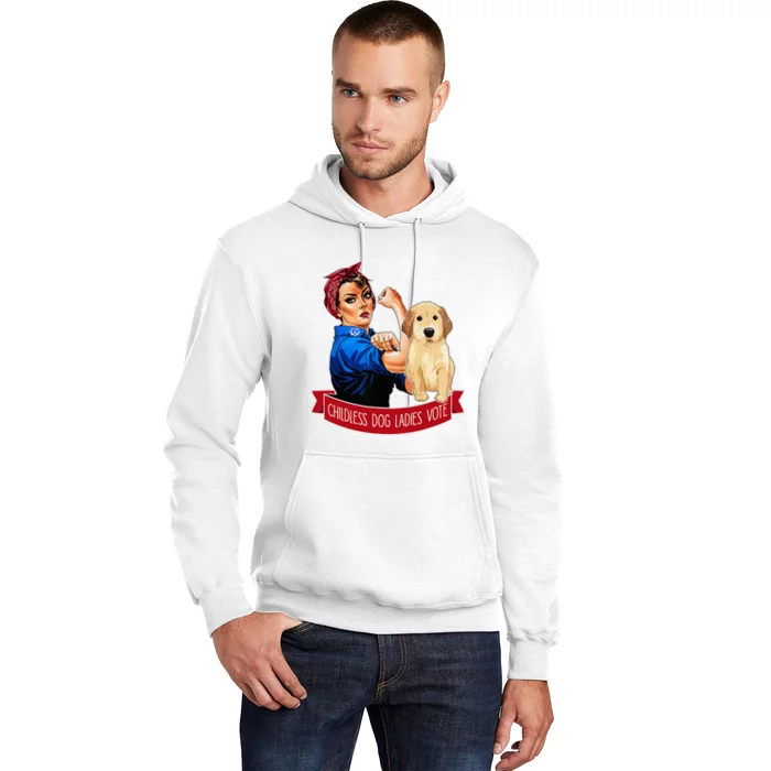 Childless Cat Ladies Vote Dog The Riveter Dog Owner Meme Hoodie