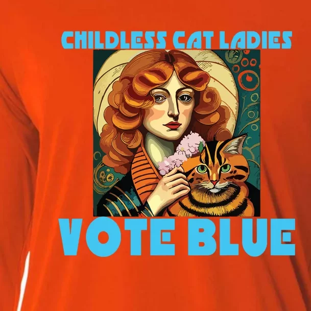 Childless Cat Ladies Vote Blue Cooling Performance Long Sleeve Crew