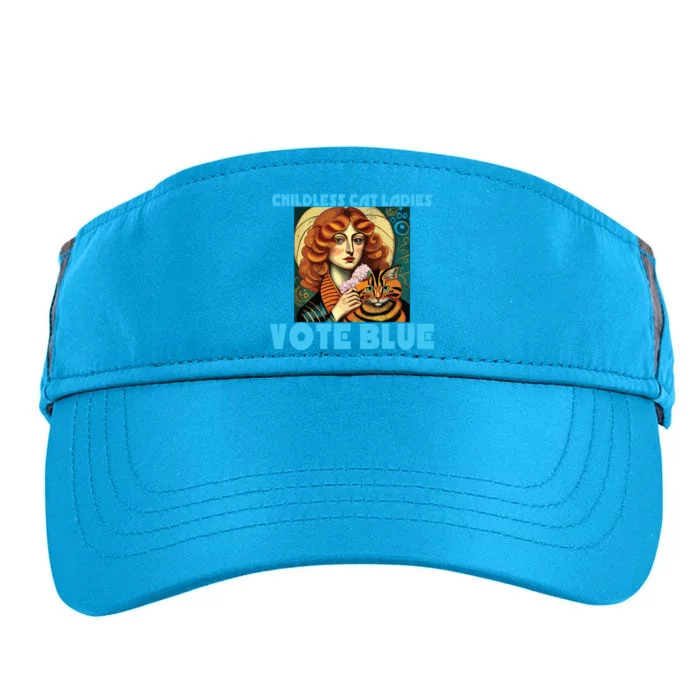 Childless Cat Ladies Vote Blue Adult Drive Performance Visor