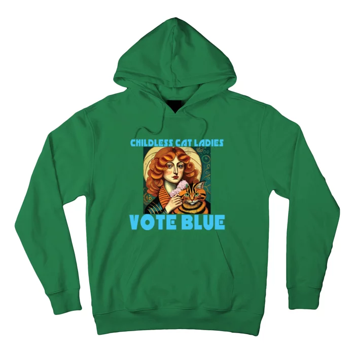 Childless Cat Ladies Vote Blue Hoodie