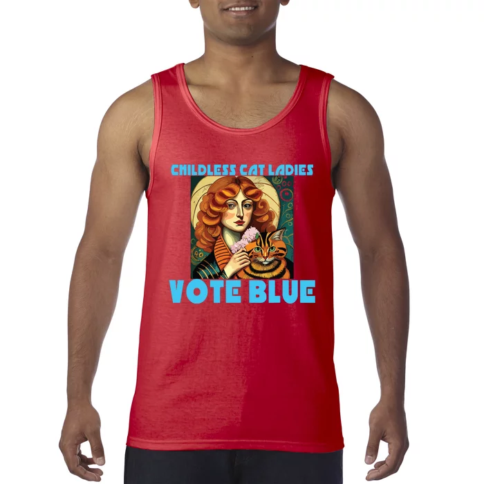 Childless Cat Ladies Vote Blue Tank Top