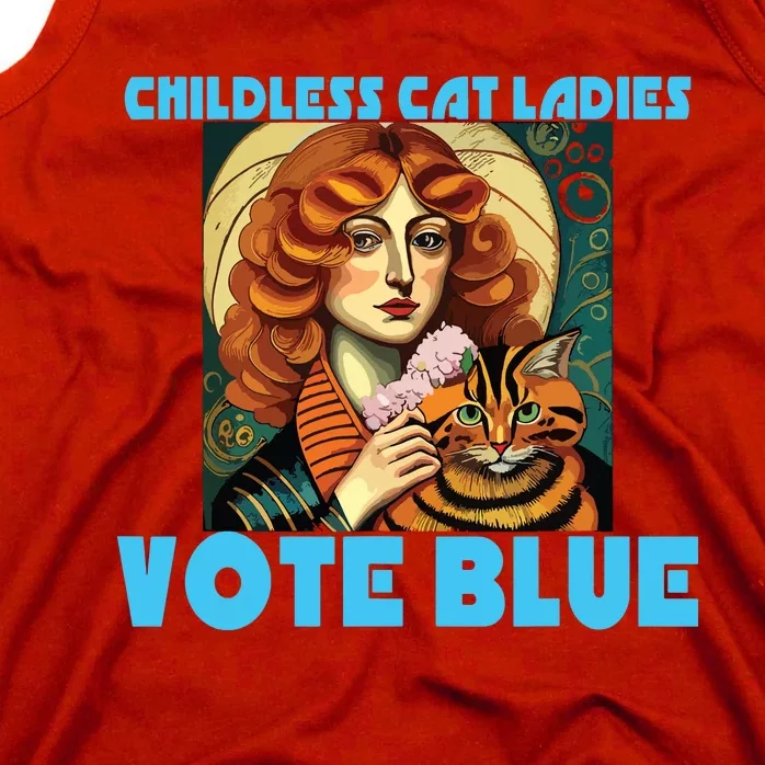 Childless Cat Ladies Vote Blue Tank Top