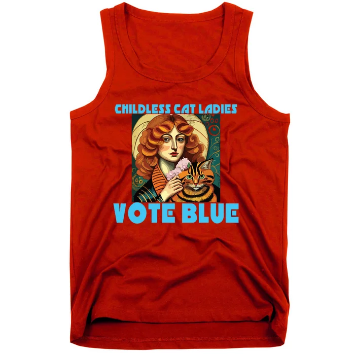 Childless Cat Ladies Vote Blue Tank Top