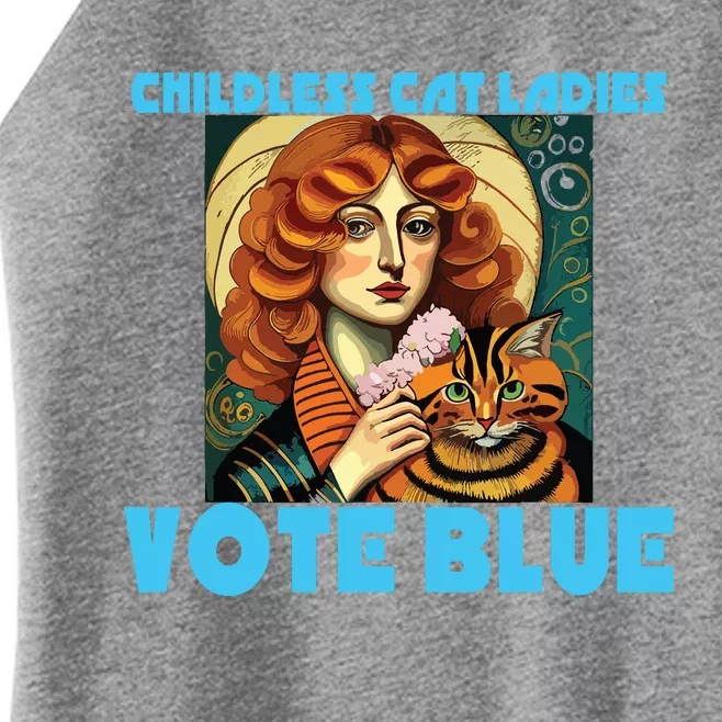 Childless Cat Ladies Vote Blue Women’s Perfect Tri Rocker Tank