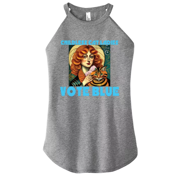 Childless Cat Ladies Vote Blue Women’s Perfect Tri Rocker Tank