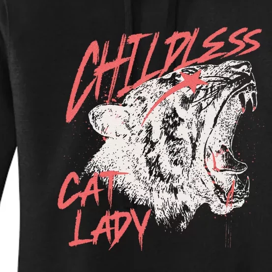 Childless Cat Lady Gift Women's Pullover Hoodie