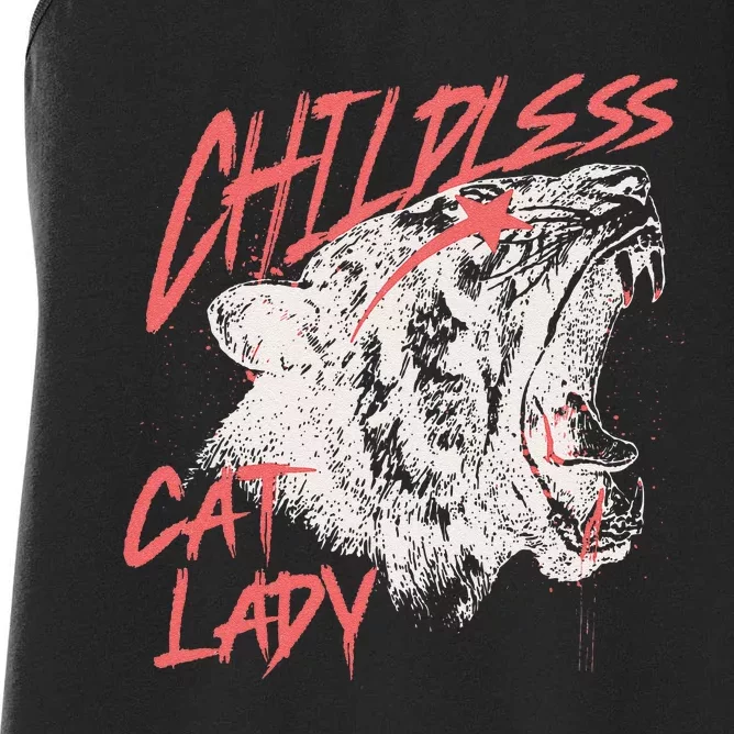 Childless Cat Lady Gift Women's Racerback Tank