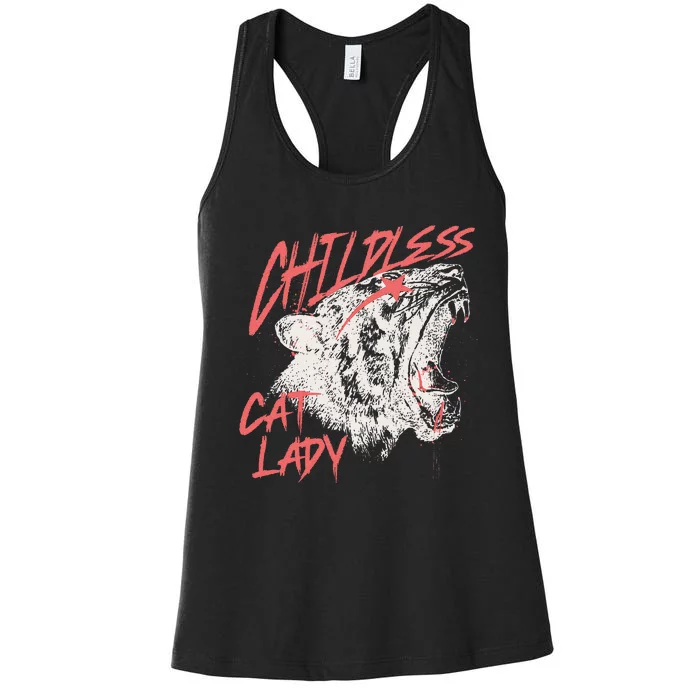 Childless Cat Lady Gift Women's Racerback Tank