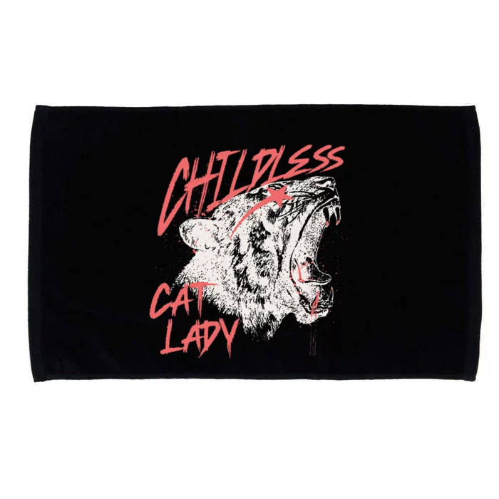 Childless Cat Lady Gift Microfiber Hand Towel