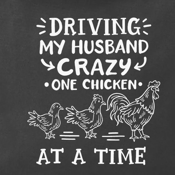 Crazy Chicken Lady Funny Chicken Zip Tote Bag