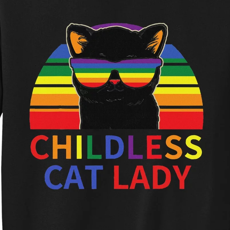 Childless Cat Lady Lgbt Flag Political Voting Election 2024 Sweatshirt