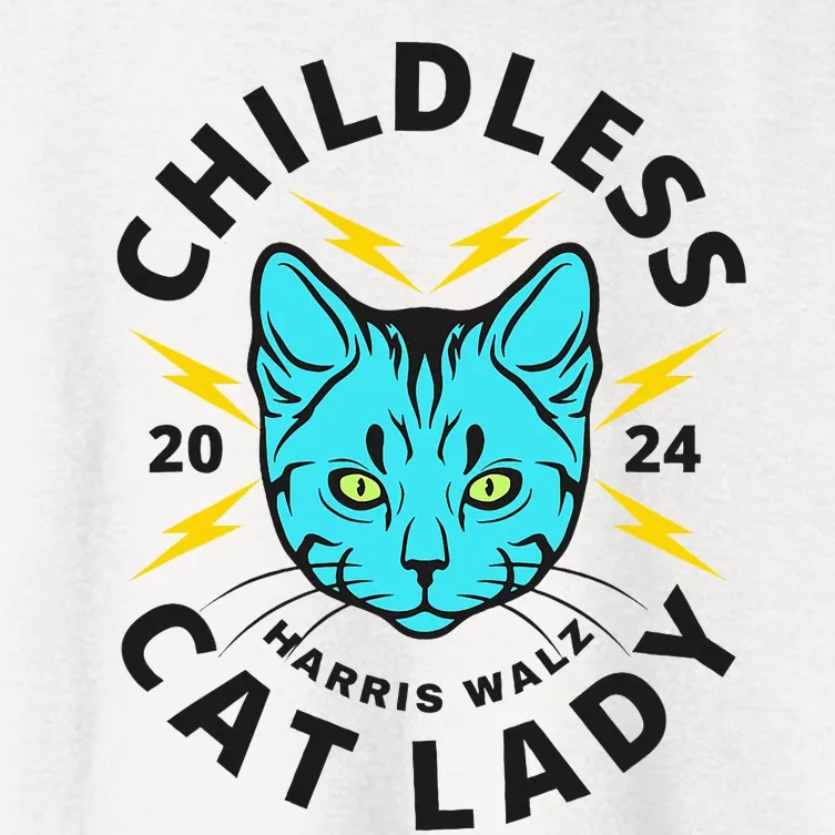 Childless Cat Lady Harris Walz 2024 Women's Crop Top Tee