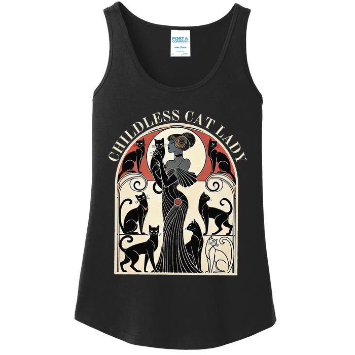 Childless Cat Ladies Cat Karma Retro Funny Ladies Essential Tank