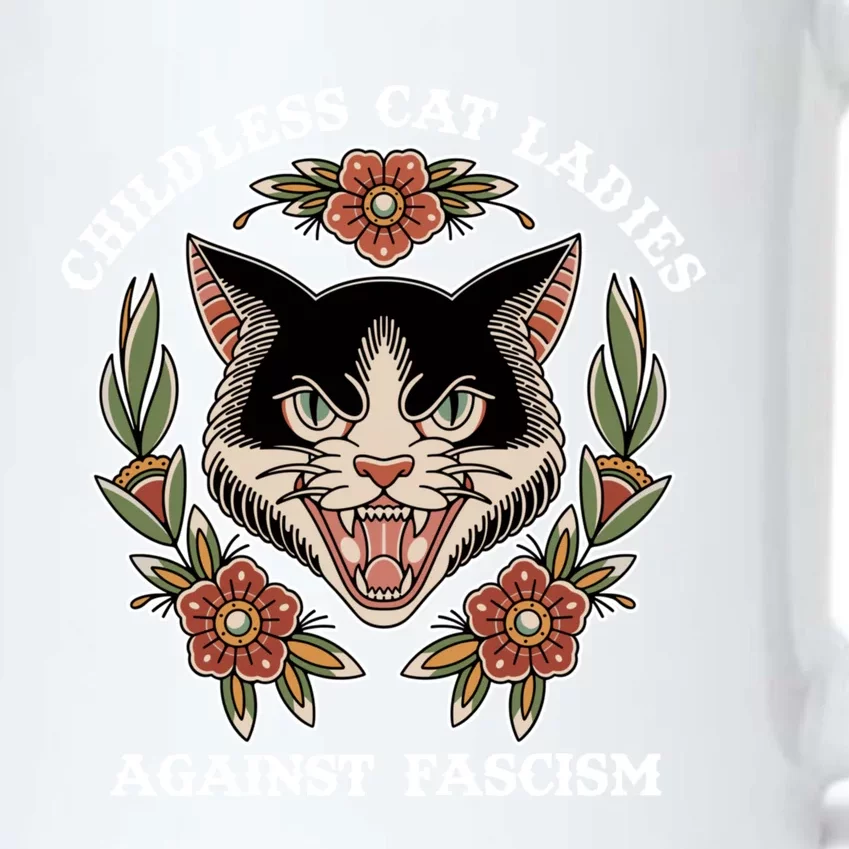 Childless Cat Ladies Against Fascism Funny Cat Feminist Black Color Changing Mug