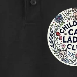 Childless Cat Ladies Club Illustration Cat Person Artwork Dry Zone Grid Performance Polo