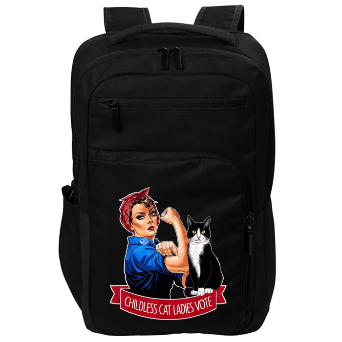 Childless Cat Ladies Vote Rosie The Riveter Impact Tech Backpack