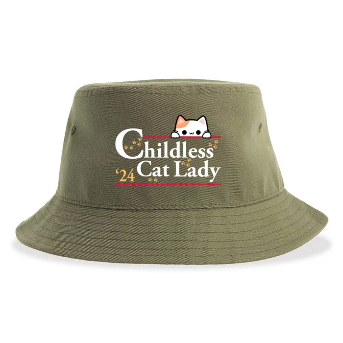 Childless Cat Lady For President Sustainable Bucket Hat