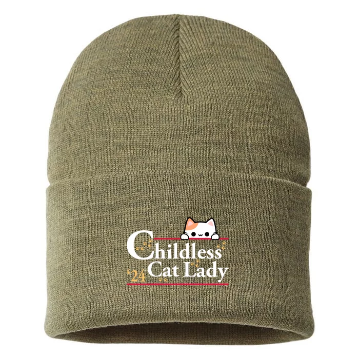 Childless Cat Lady For President Sustainable Knit Beanie