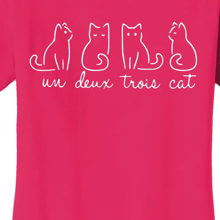 Cute Cat Lover Un Deux Trois Women's T-Shirt