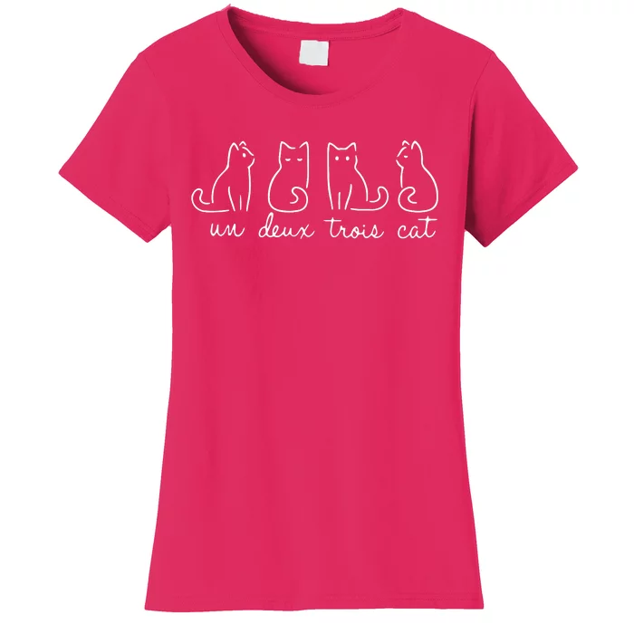 Cute Cat Lover Un Deux Trois Women's T-Shirt